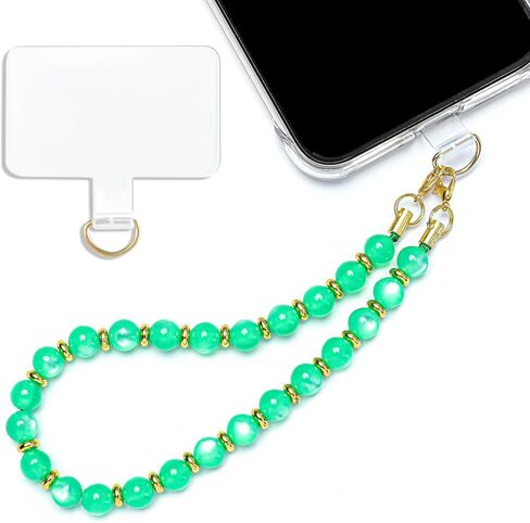 Handmade Natural Gemstone Stone Beaded Phone Wrist Strap, Cat Eyes Phone Charm Chain String Lanyard Keychain, Detachable Cellphone Bracelet Strap with Tether Tab (Dark Red) in Kuwait