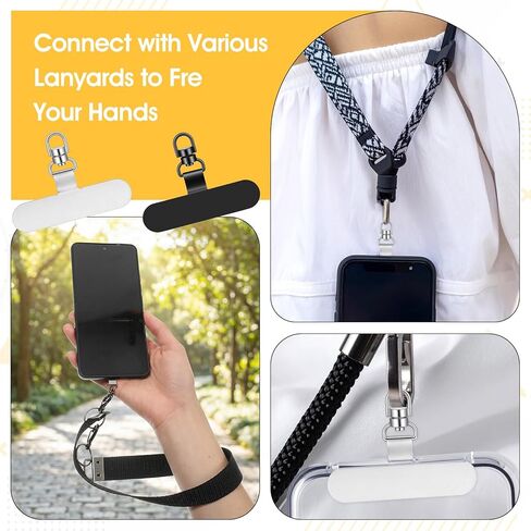 6 Pack Tether Tabs for Phone, 360° Rotatable Phone Lanyard Tab, Phones Charm Attachment Tether Tab Universal Ultra-Thin Phones Chain Holder Clip for Lanyrd, Crossbody Straps, Wristbands in Saudi Arabia