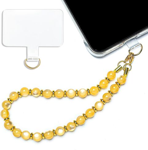 Handmade Natural Gemstone Stone Beaded Phone Wrist Strap, Cat Eyes Phone Charm Chain String Lanyard Keychain, Detachable Cellphone Bracelet Strap with Tether Tab (Dark Red) in Kuwait