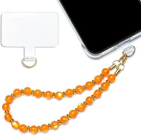 Handmade Natural Gemstone Stone Beaded Phone Wrist Strap, Cat Eyes Phone Charm Chain String Lanyard Keychain, Detachable Cellphone Bracelet Strap with Tether Tab (Dark Red) in Kuwait