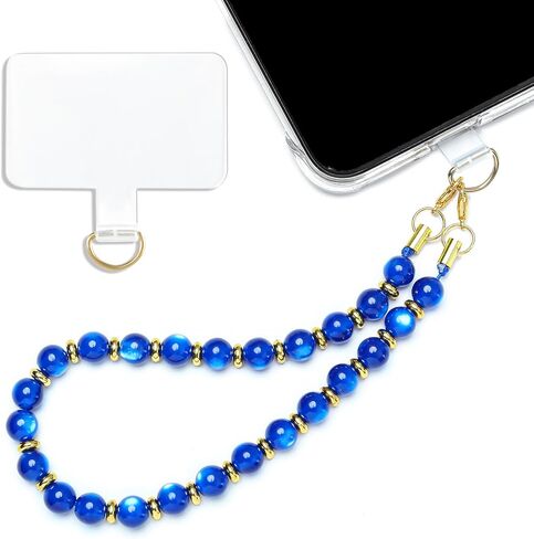 Handmade Natural Gemstone Stone Beaded Phone Wrist Strap, Cat Eyes Phone Charm Chain String Lanyard Keychain, Detachable Cellphone Bracelet Strap with Tether Tab (Dark Red) in Kuwait