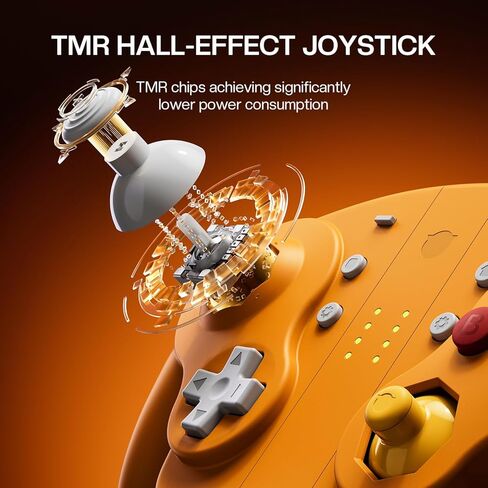 وحدة تحكم التبديل اللاسلكية NYXI Wizard 2، وحدة تحكم لاسلكية بعصا التحكم TMR Hall، NFC، مشغلات قابلة للتعديل، أزرار قابلة للبرمجة، جيروسكوبي 6 محاور، HD Rumble للتبديل/NGC/PC in Kuwait