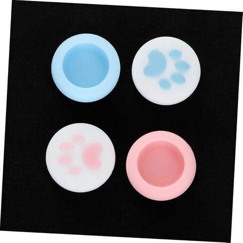 Veemoon 8pcs Cat Paw Joystick Caps Silicone Thumb Grips for Easy to Install Slip Design Protects Controller from Dirt and Damage Cute Blue Pink Yellow Green Colors in Saudi Arabia