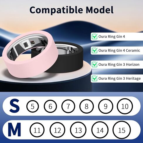 10 Pack Cover for Oura Ring Gen 4/4 Ceramic, Oura Ring Gen 3 Horizon/Heritage Case, Anti-Scratch Silicone Ring Protector for Working Out Gym (Black+Blue+Starlight+Pink+Wine Red, S for 5/6/7/8/9/10) in Saudi Arabia