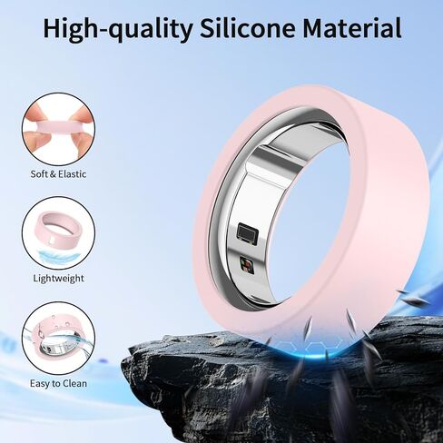 10 Pack Cover for Oura Ring Gen 4/4 Ceramic, Oura Ring Gen 3 Horizon/Heritage Case, Anti-Scratch Silicone Ring Protector for Working Out Gym (Black+Blue+Starlight+Pink+Wine Red, S for 5/6/7/8/9/10) in Saudi Arabia