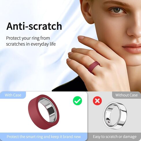 10 Pack Cover for Oura Ring Gen 4/4 Ceramic, Oura Ring Gen 3 Horizon/Heritage Case, Anti-Scratch Silicone Ring Protector for Working Out Gym (Black+Blue+Starlight+Pink+Wine Red, S for 5/6/7/8/9/10) in Saudi Arabia