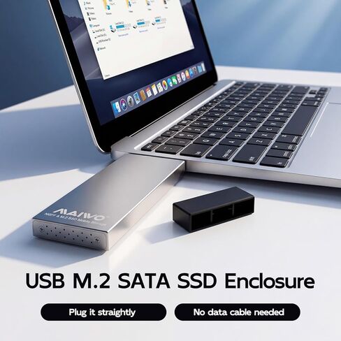 MAIWO M.2 SATA Enclosure for 2230 2242 2260 2280 B+M Key, Aluminum M2 Serial ATA SSD Reader USB 3.0 Type-A 5Gbps, Plug and Play, Cable-Free Connection in Saudi Arabia