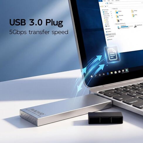 MAIWO M.2 SATA Enclosure for 2230 2242 2260 2280 B+M Key, Aluminum M2 Serial ATA SSD Reader USB 3.0 Type-A 5Gbps, Plug and Play, Cable-Free Connection in Saudi Arabia