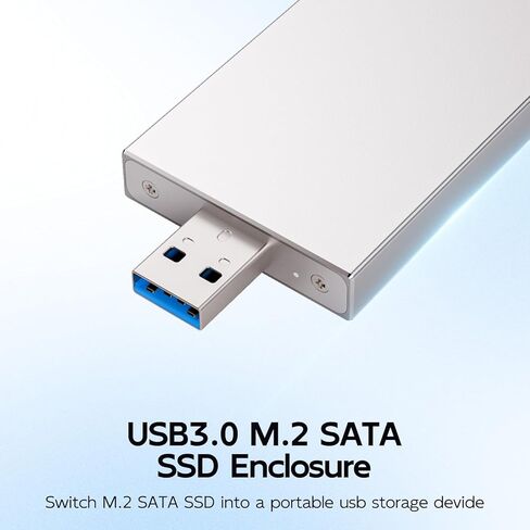 MAIWO M.2 SATA Enclosure for 2230 2242 2260 2280 B+M Key, Aluminum M2 Serial ATA SSD Reader USB 3.0 Type-A 5Gbps, Plug and Play, Cable-Free Connection in Saudi Arabia
