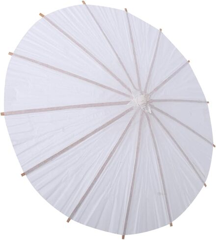 Yctze White Paper Umbrella, Mini Decorative Umbrella with Ribs and Wooden Handle, Ideal for Wedding Party Decoration Bridal Photography DIY Painting in Saudi Arabia