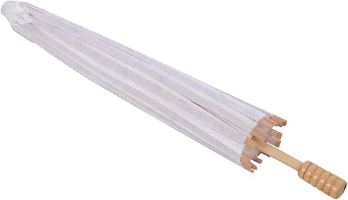 Yctze White Paper Umbrella, Mini Decorative Umbrella with Ribs and Wooden Handle, Ideal for Wedding Party Decoration Bridal Photography DIY Painting in Saudi Arabia