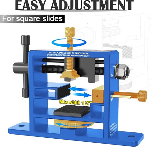 SporGain Sight Pusher Tool for Precise Rear Sight Removal, Heavy Duty Metal Frame Pistol Adjustment Tool with Adjustable Base, Durable Gun Maintenance Fits Square Slides in Saudi Arabia