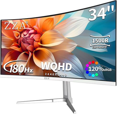 ZZA 32 Inch 4K 1500R Computer Monitor, UHD (3840 x 2160) 60Hz Ultra-Clear Screen, 100% sRGB,Eye Care Screen with HDMI, DisplayPort for Home and Office, VESA(100x100mm) in Saudi Arabia
