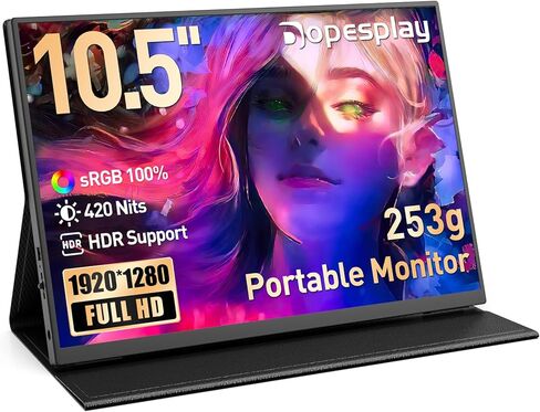 Dopesplay Portable Monitor, 15.6" FHD 1080P IPS Travel Monitor for Laptop, Foldable Magnetic Stand & Carry Case Included, USB-C Screen Extender for Laptop Mac PC Phone Xbox PS4/5 Switch in Saudi Arabia