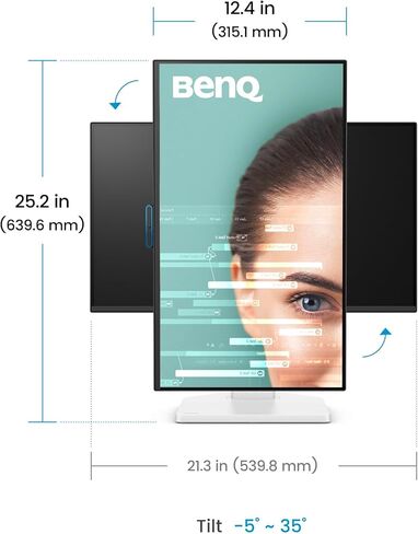 BenQ GW2490TC 23.8" IPS Computer Montior, 1080P FHD, 144Hz, Height and Tilt Adjustable, Home Office, USB-C, Visual Optimizer, Flicker-Free, Low Blue Light, Ultra Slim Bezel, TUV-Certified, Eye-CareU in Saudi Arabia