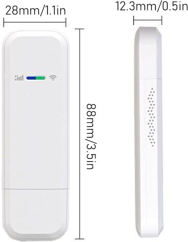 مودم Qinlorgo 4G LTE USB WiFi، نقطة اتصال WiFi محمولة مع فتحة بطاقة SIM لأجهزة الكمبيوتر المحمولة، يدعم 10 مستخدمين يشاركون شبكة 4G 3G بسرعة 150 ميجابت في الثانية (إصدار جنوب شرق آسيا) in Kuwait