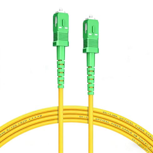 كابل توصيل ألياف SC/APC إلى SC/APC بطول 1 متر/3 قدم، جيجابت/10 جيجابايت وضع واحد SIMPLEX، خسارة منخفضة انعكاس منخفض SMF سلك ألياف بصرية مزدوج، 9/125 ميكرومتر in Kuwait