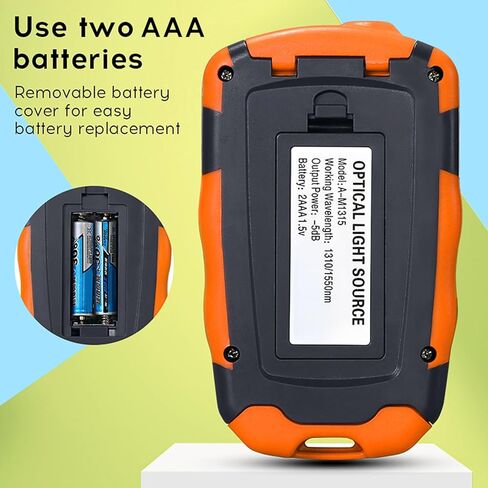 Fiber Optical Light Source - Singlemode Dual Wavelength 1310nm/1550nm, 2.5mm Universal Interface with SC/FC Adapter, Fiber Tester with RJ45 Network Testing in Saudi Arabia