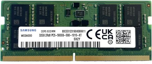 Samsung 32GB DDR5 5600MHz PC5-44800 SODIMM 2Rx8 Dual Rank CL46 1.1v 262pin Non-ECC M425R4GA3BB0-CWM Laptop Notebook RAM Memory Upgrade in Saudi Arabia