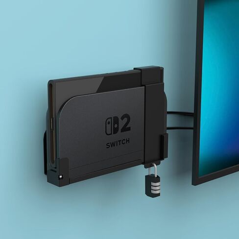 Monzlteck Heavy Duty Anti-Theft Wall Mount for Switch2 – Secure Lockable Metal Bracket with Password Lock ，Includes Mounting Hardware in Saudi Arabia