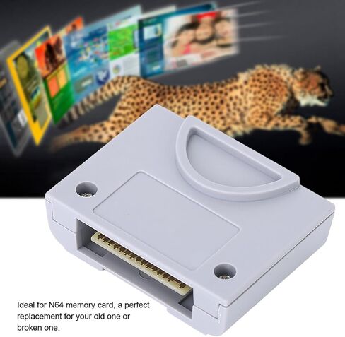 256Kb N64 Memory Card, ABS Controller Memory Cards, Plug and Play Game Console Memory Card Compatible with N64 Game Controller, 1.97 x 1.38 x 0.67in, Grey, 1Pcs in Saudi Arabia