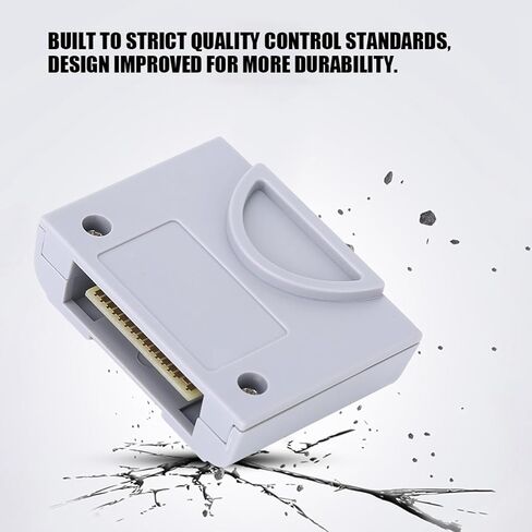 256Kb N64 Memory Card, ABS Controller Memory Cards, Plug and Play Game Console Memory Card Compatible with N64 Game Controller, 1.97 x 1.38 x 0.67in, Grey, 1Pcs in Saudi Arabia