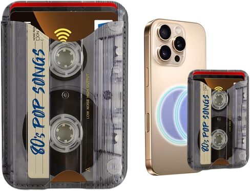 WIRESTER Leather Magnetic Card Holder Wallet for Magsafe, Cute Phone Accessories Stick on Compatible with iPhone 17/16/15/14/13/12 Series - Baseball in Saudi Arabia