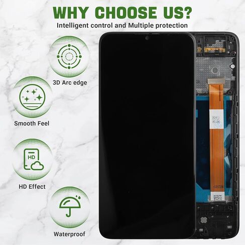 [with Frame] SWARK New LCD Display for TCL K24 K23 T434D T434W Touch Screen Digitizer Assembly Replacement with Upgraded Repair Tools Kit-Black in Saudi Arabia