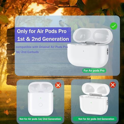 حافظة شحن USB-C لأجهزة AirPods Pro وPro2، متوافقة مع علبة شحن AirPod Pro وPro2، بطارية مدمجة بقدرة 450 مللي أمبير في الساعة مع زر مزامنة بلوتوث (سماعات الرأس غير متضمنة) (A6) in Kuwait