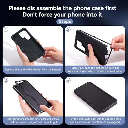 DUEDUE for Samsung Galaxy S26 Ultra Case with Belt Clip Holster, Heavy Duty Protection Galaxy S26 Ultra Case Magnetic[Compatible with Magsafe], Rugged Phone Cover with 360°Rotating Kickstand, Black in Saudi Arabia