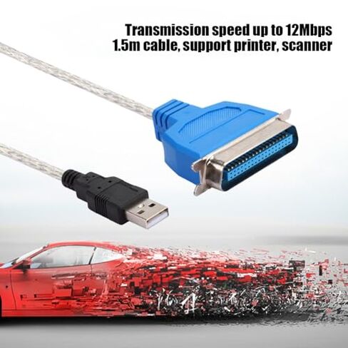 كابل طابعة متوازي USB إلى 25 دبوسًا - محول USB إلى أنثى موصل IEEE 1284 لأجهزة الكمبيوتر المحمول المكتبية التي تدعم نظام التشغيل Windows، ونظام التشغيل Linux، ونقل البيانات ثنائي الاتجاه، بطول 5 أقدام in Kuwait