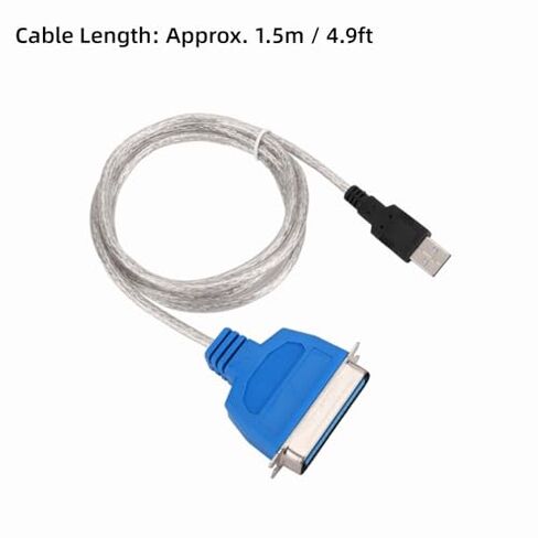 كابل طابعة متوازي USB إلى 25 دبوسًا - محول USB إلى أنثى موصل IEEE 1284 لأجهزة الكمبيوتر المحمول المكتبية التي تدعم نظام التشغيل Windows، ونظام التشغيل Linux، ونقل البيانات ثنائي الاتجاه، بطول 5 أقدام in Kuwait