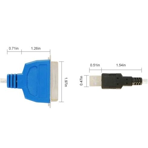كابل طابعة متوازي USB إلى 25 دبوسًا - محول USB إلى أنثى موصل IEEE 1284 لأجهزة الكمبيوتر المحمول المكتبية التي تدعم نظام التشغيل Windows، ونظام التشغيل Linux، ونقل البيانات ثنائي الاتجاه، بطول 5 أقدام in Kuwait