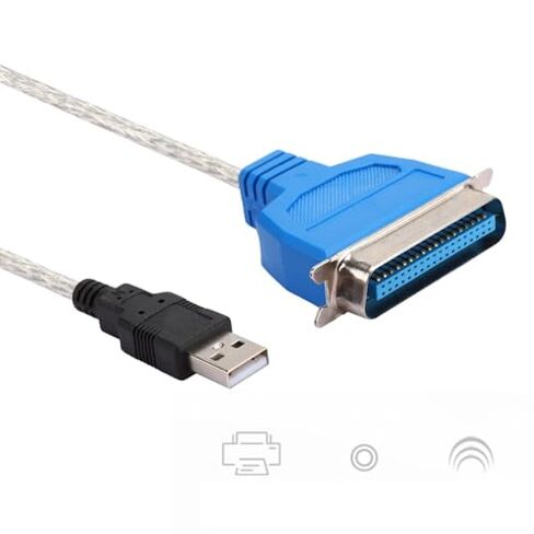كابل طابعة متوازي USB إلى 25 دبوسًا - محول USB إلى أنثى موصل IEEE 1284 لأجهزة الكمبيوتر المحمول المكتبية التي تدعم نظام التشغيل Windows، ونظام التشغيل Linux، ونقل البيانات ثنائي الاتجاه، بطول 5 أقدام in Kuwait