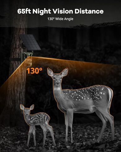 DEATTI 2.7K Cellular Trail Cameras,Game Cameras with 64GB SD Card,No WiFi Needed,Unlimited Data Plan,0.2s Trigger Time for Wildlife Deer Monitoring Trail Cam in Saudi Arabia