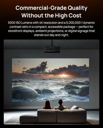 جهاز عرض منزلي XGIMI TITAN ثنائي الليزر 4K، درجة احترافية 5000 لومن ISO، شريحة تصوير HEP 0.78 بوصة، تكبير بصري 1.2–1.8:1، نسبة تباين ديناميكي 5,000,000:1، IMAX مُحسّن، وضع صانع الأفلام in Saudi Arabia