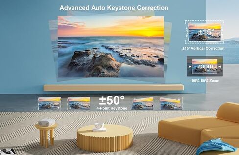 [AI Auto Focus/Auto Lens Cap] Outdoor-Projector-4K with WiFi 6 and Bluetooth:Portable Projector with Auto 6D Keystone & Zoom, Jimveo Native 1080P Movie Proyector 2026 Upgraded in Saudi Arabia