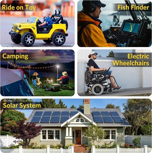 12V 8Ah Lithium Battery,4000+Cycles 12V LiFePO4 Battery Built-in BMS 5A,Deep Cycle Lithium Iron Phosphate Rechargeable Batteries for Small UPS,Power Wheels,Fish Finder,Ride-on Toy,Camping in Saudi Arabia