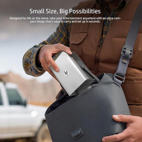 جهاز عرض HP MC450 الذكي الصغير المحمول مع WiFi وBluetooth، وتطبيقات مرخصة رسميًا، وجهاز عرض قصير المدى مع دعم 4K، والتحكم الصوتي، ومنفذ USB-C، وجهاز عرض أفلام لغرفة النوم والخارج in Kuwait