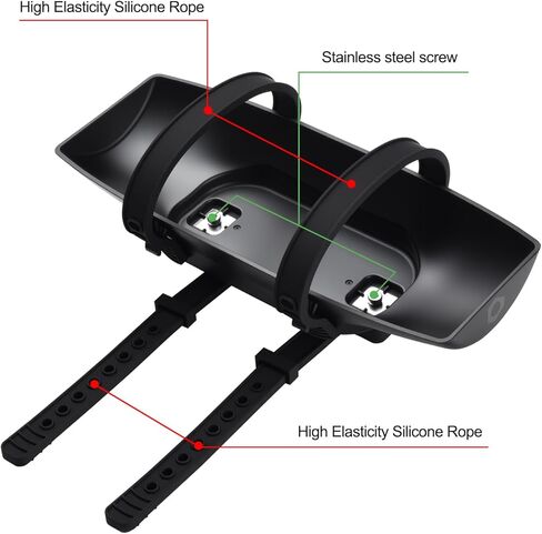 حامل مكبر صوت عالمي للدراجة - حامل حزام قابل للتعديل لـ JBL Charge 6/5/4/3 & Essential 2 - يناسب الدراجات والدراجات النارية وATV والمقود - تصميم مقاوم للصدمات ومضاد للانزلاق in Kuwait