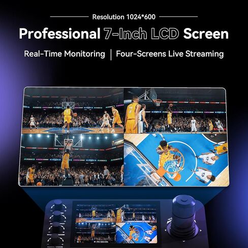 Tenveo 4K PTZ Camera Bundle/Kits - 20X 4K AI Humanoid & Face Auto-Tracking NDI PTZ Camera(3pcs) with HDMI/USB3.0/LAN(PoE) and 7’’ LCD Quad-Screen NDI PTZ Joystick Controller for Large Events Live in Saudi Arabia