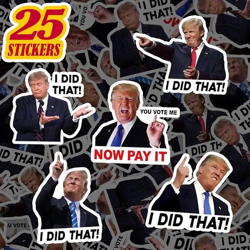 25 قطعة من ملصقات I did that Trump مقاس 2-2.5 بوصة، ملصق مضحك مضاد لترامب، ملصق مضخة الغاز، تعريفتي لقد فعلنا هذا اللعنة ترامب، ملصقات ترامب، ملصقات مضادة للماء للسيارة A11 in Saudi Arabia