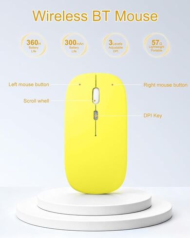حافظة لوحة المفاتيح MePadKey Touchpad لجهاز iPad A16 الجيل الحادي عشر/العاشر/Air 11 بوصة M4 M3 M2/Air 5th 4th 10.9 بوصة، غطاء لوحة مفاتيح شحن بإضاءة خلفية قوس قزح من النوع C مع قلم وماوس، أصفر in Kuwait