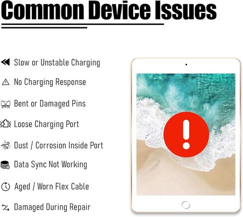 استبدال منفذ الشحن لجهاز iPad Pro 13in 2024 كابل مرن لمنفذ الشحن لجهاز iPad Pro 13in 2024 استبدال وحدة موصل قفص الاتهام متوافق مع: A2925 A2926 A3007 (رمادي فضائي) in Saudi Arabia