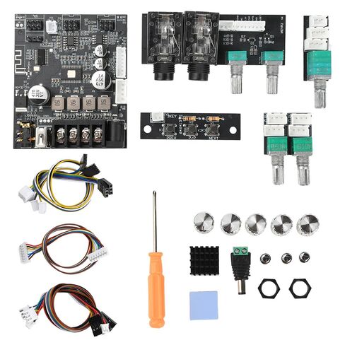 Zk-502T لوحة مكبر صوت بلوتوث، لوحة أمبير 50 ​​وات 2.0 قناة مع تحكم ثلاثي وباس، لوحة مكبر صوت بلوتوث 5.0 تيار مستمر 12-24 فولت وحدة أمبير ستيريو لمكبرات الصوت DIY in Kuwait