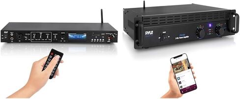 Pyle Rack Mount Studio Pre-Amplifier Bluetooth Receiver System with 1000W 2-Channel Professional Audio Power Amplifier in Saudi Arabia