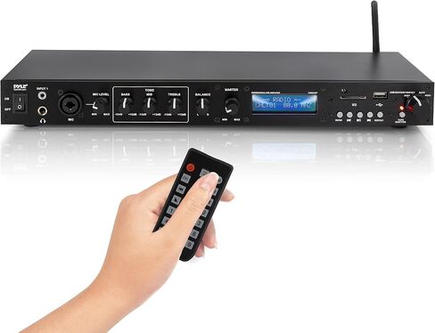 Pyle Rack Mount Studio Pre-Amplifier Bluetooth Receiver System with 1000W 2-Channel Professional Audio Power Amplifier in Saudi Arabia