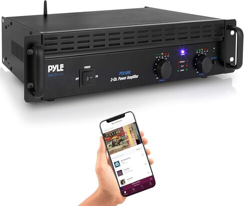 Pyle Rack Mount Studio Pre-Amplifier Bluetooth Receiver System with 1000W 2-Channel Professional Audio Power Amplifier in Saudi Arabia