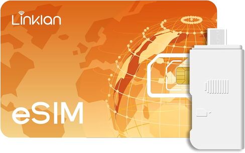 بطاقة eSIM مع حزمة قارئ USB-C، إعادة كتابة غير محدودة وتبديل الشبكة، سفر حول العالم لأكثر من 180 دولة، متوافقة مع أنظمة iOS/Android/جهاز التوجيه/Windows/macOS غير المقفلة، سعة تخزين 1.4 متر in Kuwait