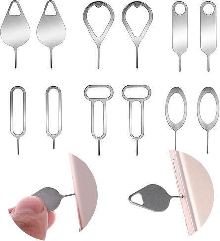 12PCS SIM Card Removal Openning Tools, Needle Opener Ejector, SIM Card Tray Eject Pins Compatible with All iPhone Apple iPad Samsung Galaxy HTC Smartphone Tablets. in Saudi Arabia